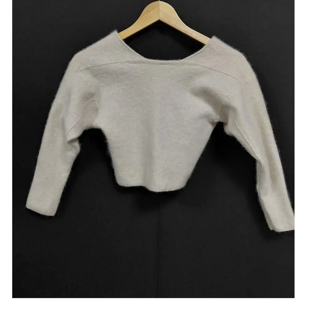 Free People 100% Cashmere Beige Pullover Lightweight Sweater Women Size XS